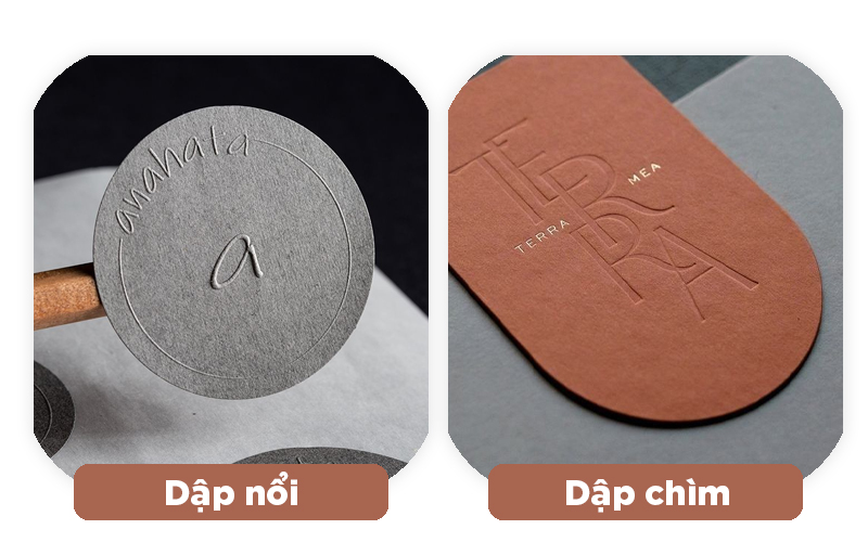dập nổi cho nhãn dán
