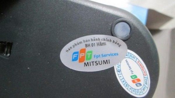 vị trí dán tem bảo hành