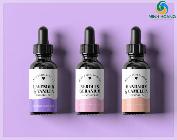 Kết hợp hình ảnh phản ánh mùi hương hoặc công dung của tinh dầu