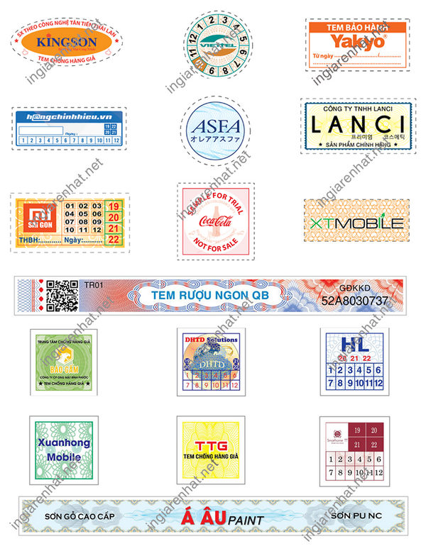 Tem phiếu bảo hành có những kiểu dáng nào?