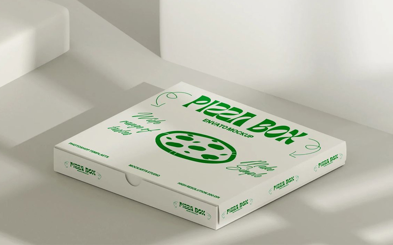 in hộp giấy đựng pizza