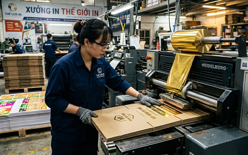 ép kim hộp giấy thực phẩm