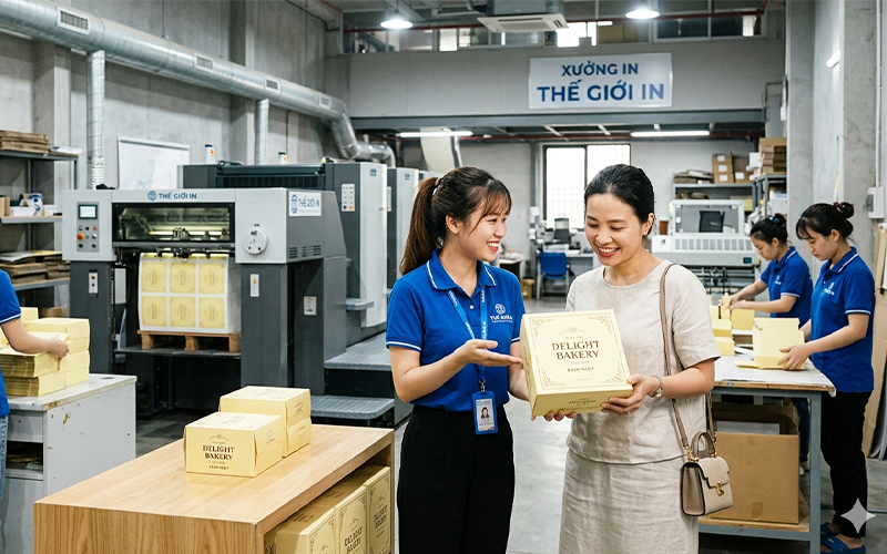 in hộp giấy đựng thực phẩm